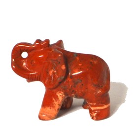 Red Jasper Stone Elephant, Gemstone Elephant 5 cm, Jasper Red Stone Animal Elephant, Lucky Charm, Talisman and Collector's Item