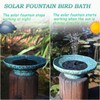 Solar Fountain Ceramic Bird Bath,Bird Bath for Ourside,Outdoor Fountain Bird