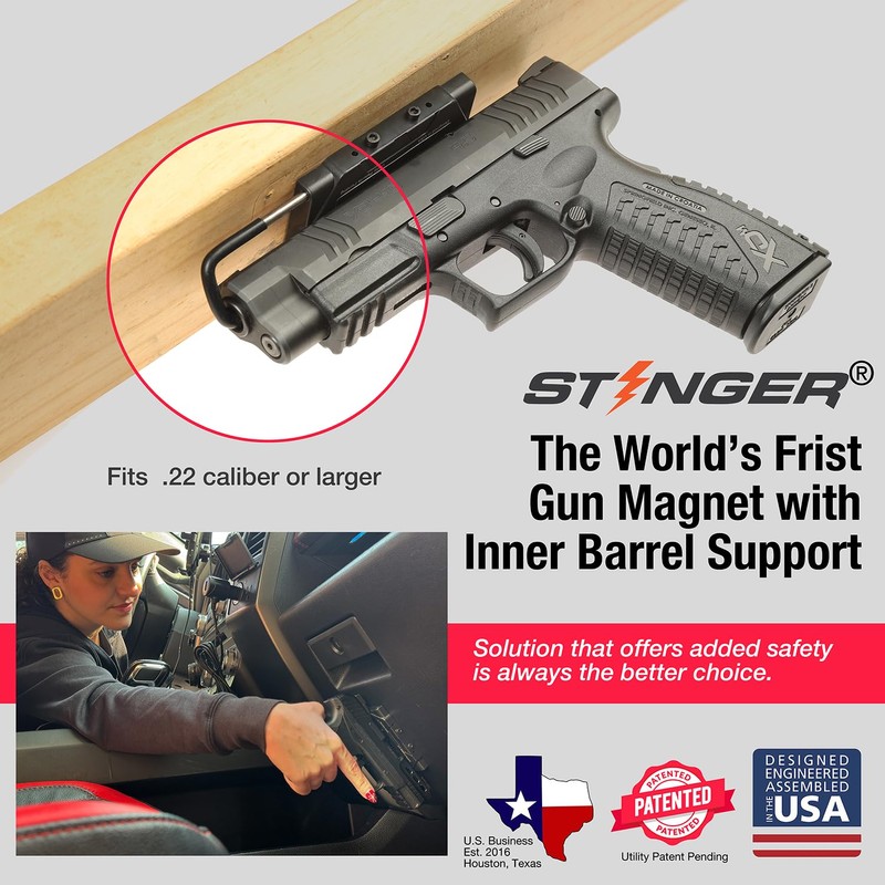 Stinger U2 Gun Magnet Mount, Magnetic Gun Mount Holster with