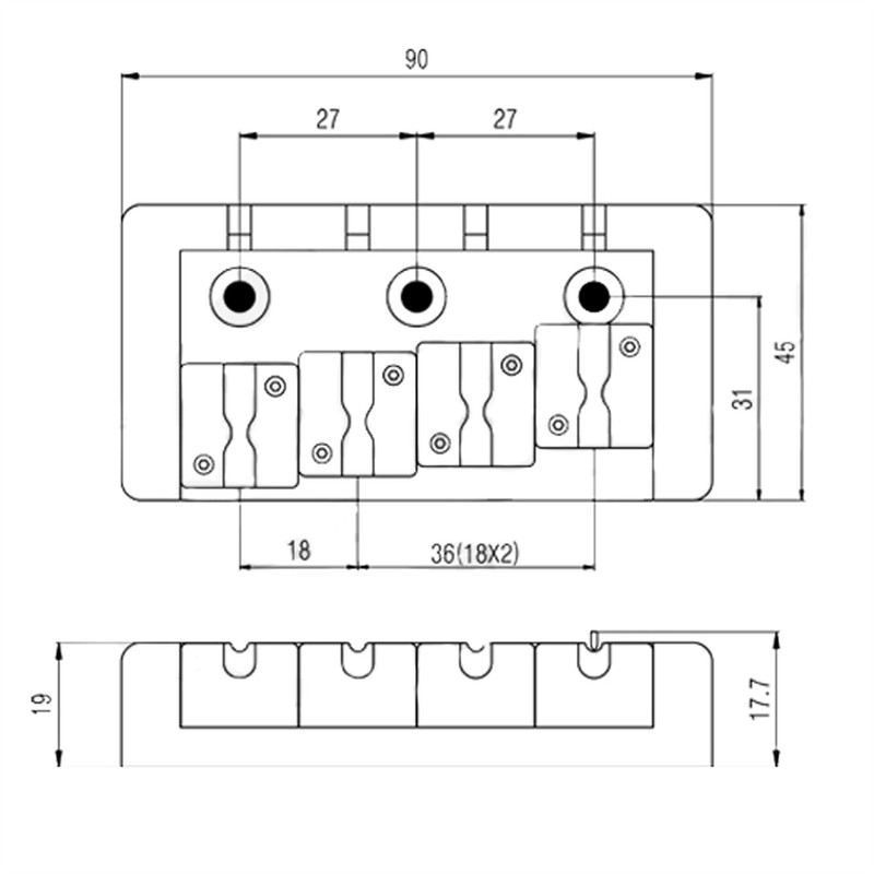 4 String Jazz/Precision Bass Compatible - BB007 Gold