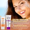 Sonnencreme LSF 100,2er Pack Sonnencreme für Gesicht und Körper,SPF 100