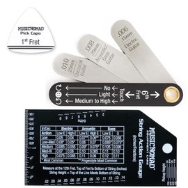 MusicNomad Truss Rod Gauge & String Action Gauge Combo Bundle (MN614)