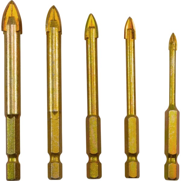 Nemo Power Tools Glass Drill Bit Set, NEMO, 4,6,8,10,12mm bits