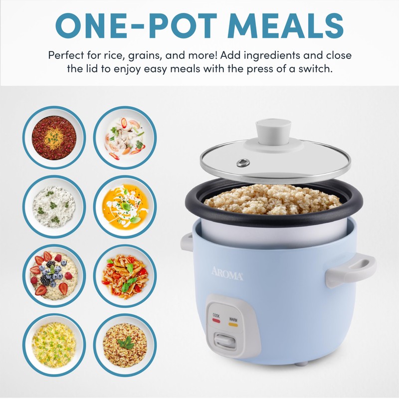 Aroma Housewares 4-Cups (Cooked) / 1Qt. Rice & Grain Cooker