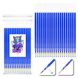 20 XXL Refills for Erasable Gel Pens, Also Compatible with Legami Colour Blue Tip 0.5. Bullet Stick for Writing, on Fabric and Leather Thermo-Erasable