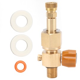 CO2 Tank Refill Valve 5/8‑18unf Brass CO2 Cylinder High Pressure Female Adapter Connector Gold