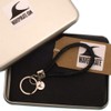 WAVEPIRATE® Real Leather Stainless Steel Key Fob Key Chain Wave
