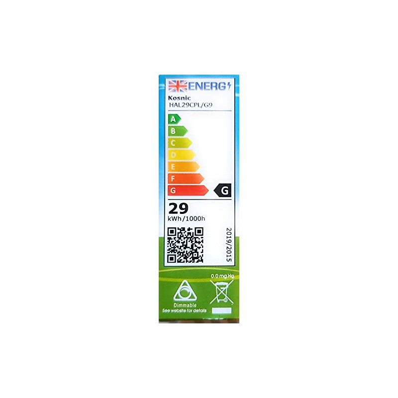 Kosnic 20 X G9 29W=40W HAL29CPL/G9 ECO Halogen Warm White