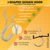 ELEAD 45-Piece Pegboard Hooks J-Hook, Silver J Hooks for Pegboard,
