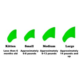 Purrdy Paws 3 Month Supply Soft Nail Caps for Cats Green Glow in The Dark Medium - Extra Adhesives