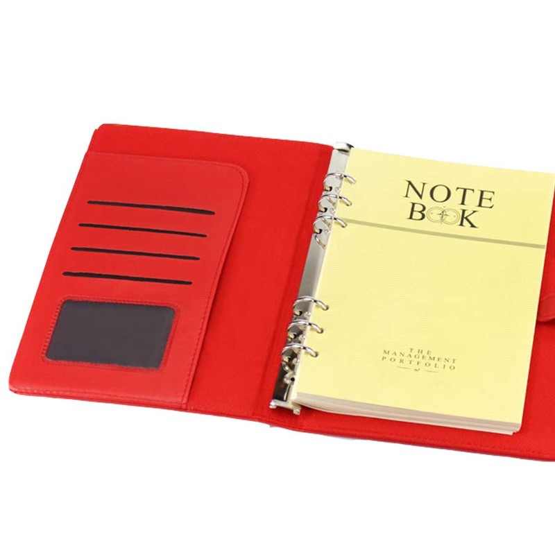TopHomer Binder Notebook Loose Leaf Notepad Reusable Refillable Notebook Leather