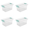 Sterilite Medium Clip Storage Box, Clear (pack of 4)