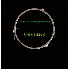 7.44 Inch Microwave Turntable Ring with 14mm Rollers - Glass Plate Rotating Roller Support for Microwave Oven - Outer Diameter 18.9cm
