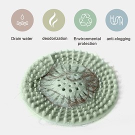5-Pack Kitchen Sink Strainers and Drain Covers, Plastic Material, Portable Design, Ideal for Bathroom, Laundry Room, Garden, or Drains, Colors Include White, Green, Blue, Gray, and Pink