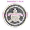 Xinpinzhou 6pcs Turtle Punch Needle Coaster Set Beginners Children Adults