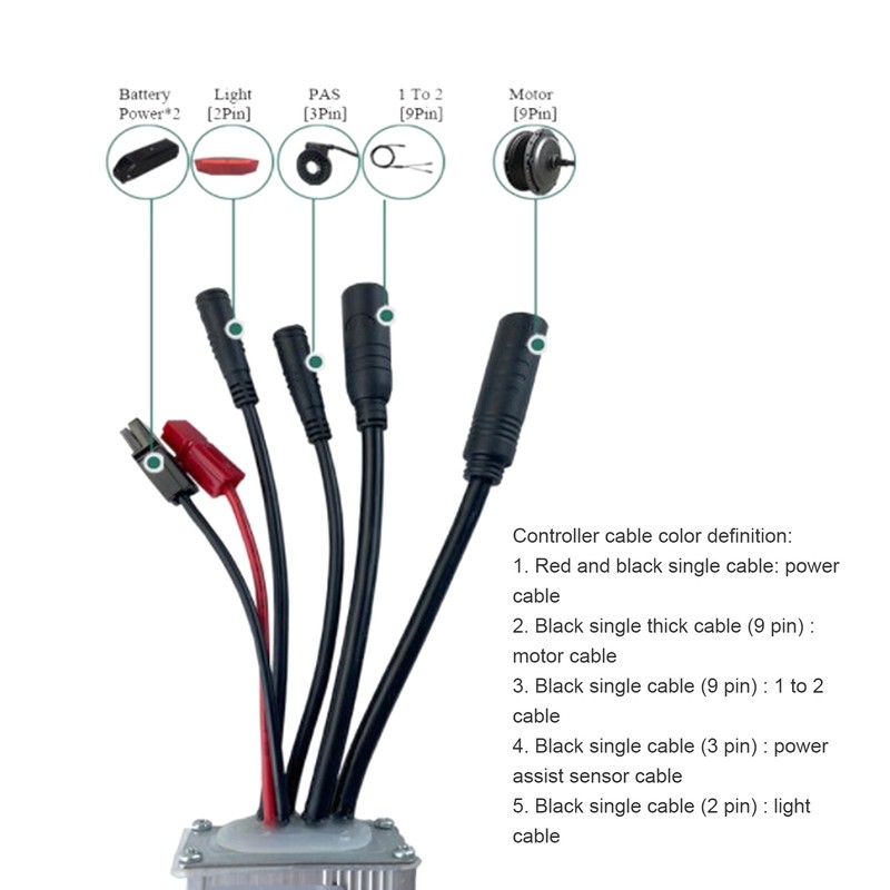 Electric Bike Motor Controller 15A Common Speed Controller 36V 48V