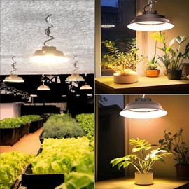 Lightdot Grow Lights for Indoor Plants, 250W 37500LM Full Spectrum Grow Lamp with Aluminum Reflector, Hanging Plant Lights for Indoor Growing Large Tall Plant Garden Greenhouse-2Pack