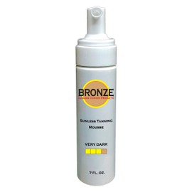 BRONZE - Sunless Self Tanning Foam Mousse - VERY DARK - 7 oz + INCLUDES: Applicator Mitt, Application Gloves and Best Fake Tanner Lotion Spray Sample – Gorgeous, Natural Looking Tan Lasts 7 Days