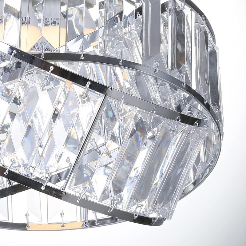 Chi-buy Modern Shiny Ceiling Lamp Shade Modern Polished Chrome and