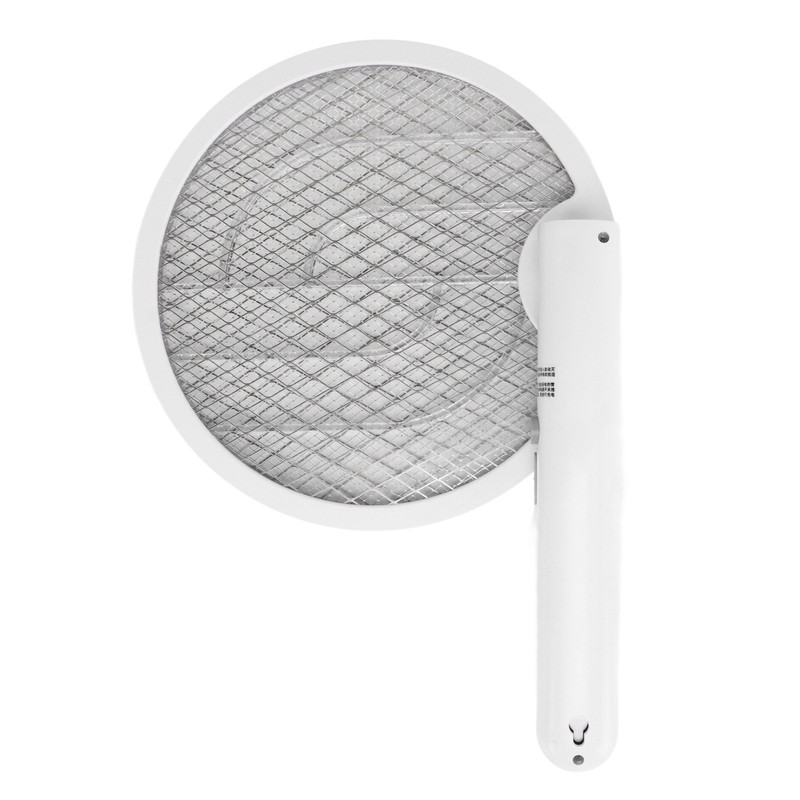 2 in 1 Electric Fly Swatter Rotatable Fly Killer Light