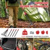 Adjustable Garden Leaf Rake - 58" Heavy Duty Metal Leaves