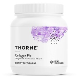 THORNE - Collagen Fit - Unflavored Collagen Peptides Powder with Nicotinamide Riboside - 15g of Collagen Peptides and 14g Protein per Serving - NSF Certified for Sport - 17.8 Oz - 30 Servings