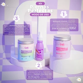 Kit Depilación Piernas Perfectas OMG (3 Productos + Estuche)