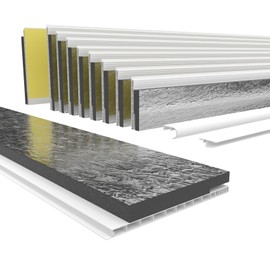 HEXIM PVC Roller Shutter Box Lid with Insulation, Length: 1000-2000 mm, Width: 120-320 mm, Inspection Flap, Roller Shutter Cover, Flap (200 mm x 1.4 m)