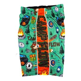 Flow Society Camp Flow Boys Lacrosse Shorts | Boys LAX Shorts | Lacrosse Shorts for Boys | Kids Athletic Shorts for Boys Green