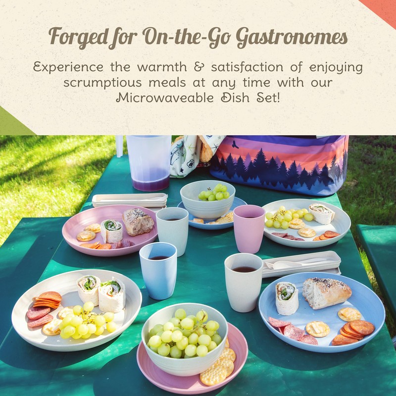 Camp Casual 8-Piece Outdoor Dinnerware Set - Mountain Sage