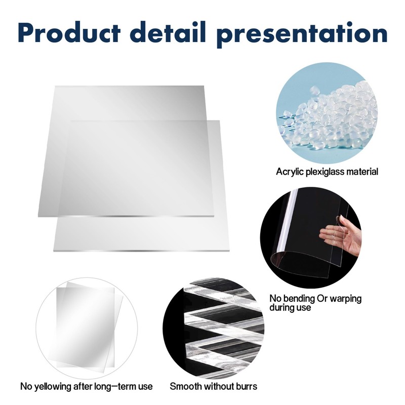 KLEAMLON KLEAMLON Plexiglass Sheets 18X24 1/4 Inch Thick,Glass Panels Cut