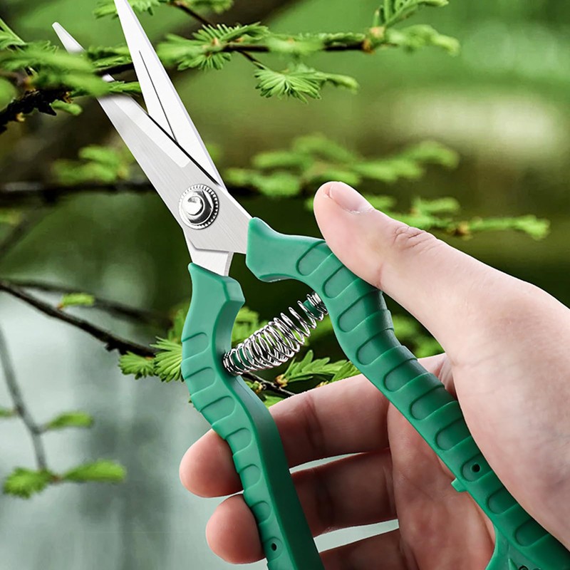 EDu 剪定バサミ 剪定鋏 園芸ハサミ 剪定ばさみ 園芸、果樹、庭木枝の剪定 盆栽剪定バサミ 庭園作業 ステンレス刃 210mm
