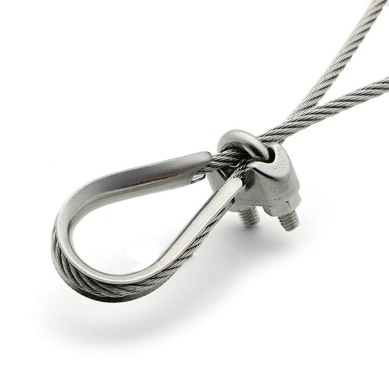10x Wire Rope Thimbles for 6 mm Cable Stainless Steel