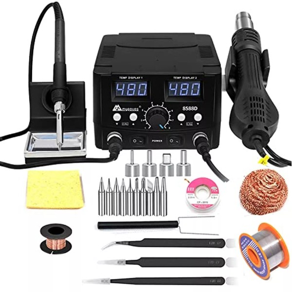 MYPOUOS 2 IN 1 750W LED Digital Soldering Station Hot