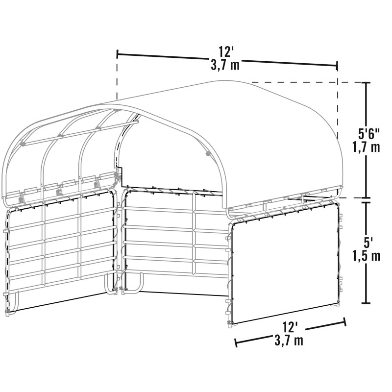 ShelterLogic Enclosure Kit for Corral Shelter, 12 ft. x 12