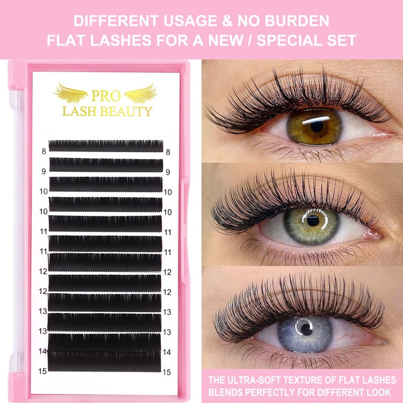 Flat Lashes, 0.15 0.20 Ellipse Flat Lashes, C CC D