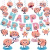 Brain Party Decorations Cartoon Brain Birthday Party Decor Supplies Includes