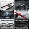 Black Car Door Side Body Guards, 4PCS Body Side Trim