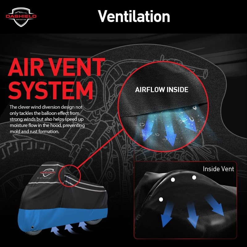 DaShield Ultimum Series Motorcycle Cover Waterproof All Weather Protection Universal