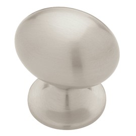 Liberty 69365 1-3/8-Inch Football Kitchen Kitchen Cabinet Hardware Knob, Satin Nickel