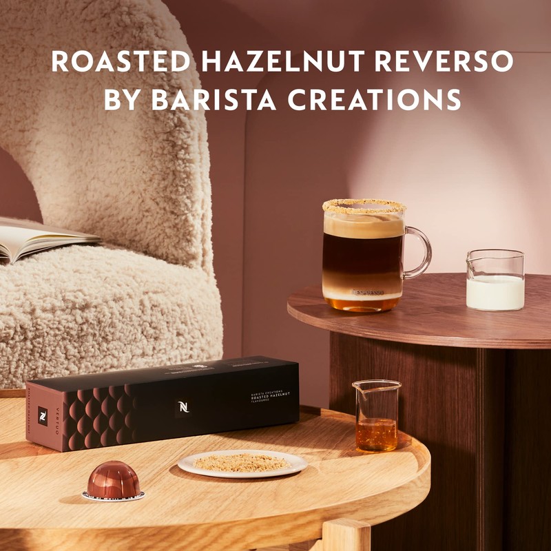 Nespresso Capsules Vertuo, Roasted Hazelnut, Medium Roast Coffee, 30 Count