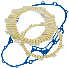 Caltric Clutch Friction Plates And Gasket for Honda XL500R 1982 / XL500S 1979-1981
