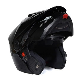 Milwaukee Helmets Gloss Black Ominous Dual Sport Advanced Motorcycle Modular Helmet for Men and Women DOT Approved MPH9821DOT - Small