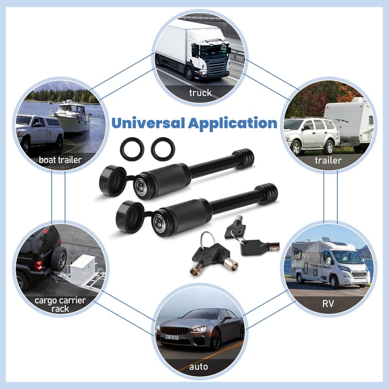 2 Pack Trailer Hitch Lock, Hitch Pin Lock with 5/8