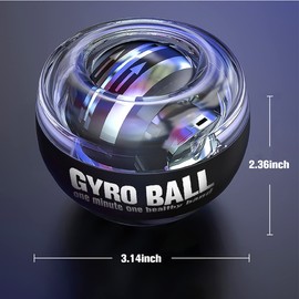 KINGTLE Pelota de Giroscopio de Muñeca Gyro Ball Antebrazo Ejercitador Sirve para Descompresión Ejercicio Terapéuticos para Manos Sirve para Descompresión Aptitud Física