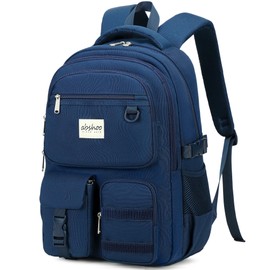 abshoo Large Heavy Duty Boys Backpack For School College Bookbag Casual Multi Pocket Travel Backpacks for Men (Navy)