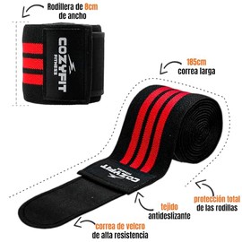 Wraps para Rodilla, Knee Wraps, 1 Par Rodilleras de Compresion, Rodilleras para Gym para Correr, Fitness, Levantar Pesas, Hacer Sentadillas y Otras Ac