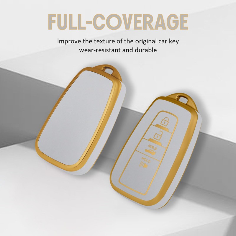 WORCAS Smart 4 Button Key Fob Cover Case Compatible with