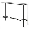 Henn&Hart 42" Wide Rectangular Console Table with Glass Top in