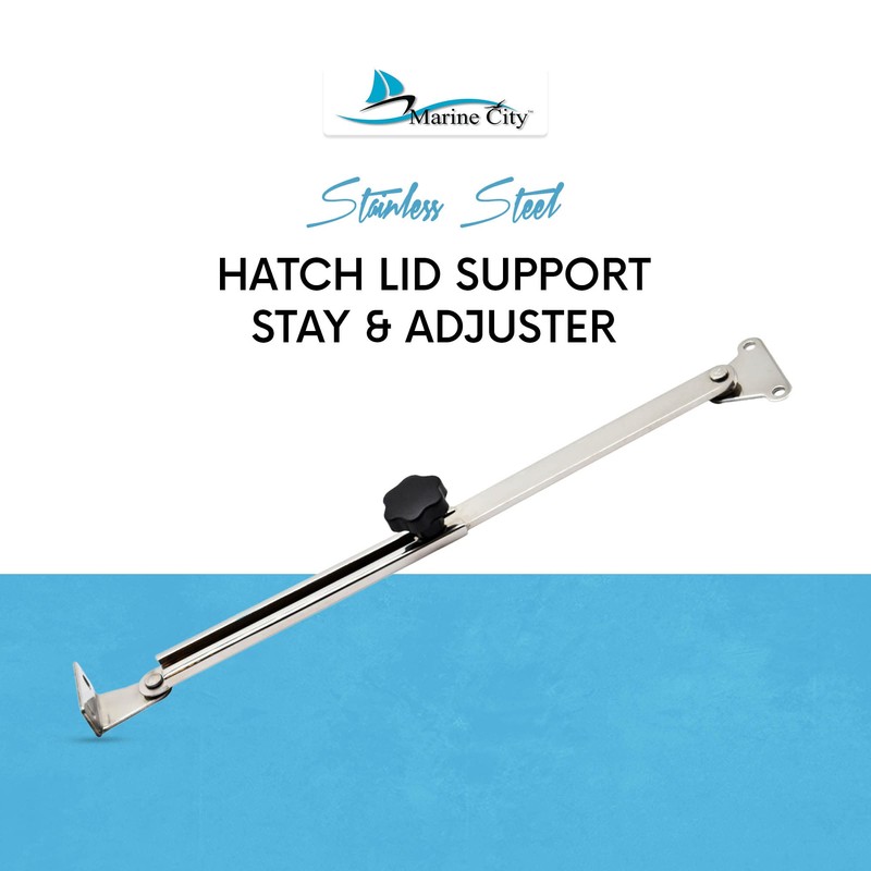 MARINE CITY 316 Grade Stainless Steel Hatch Lid Stay Support